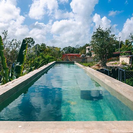 Hotel Makaabá Eco-Boutique Bacalar Exterior foto Swimming pool at the hotel
