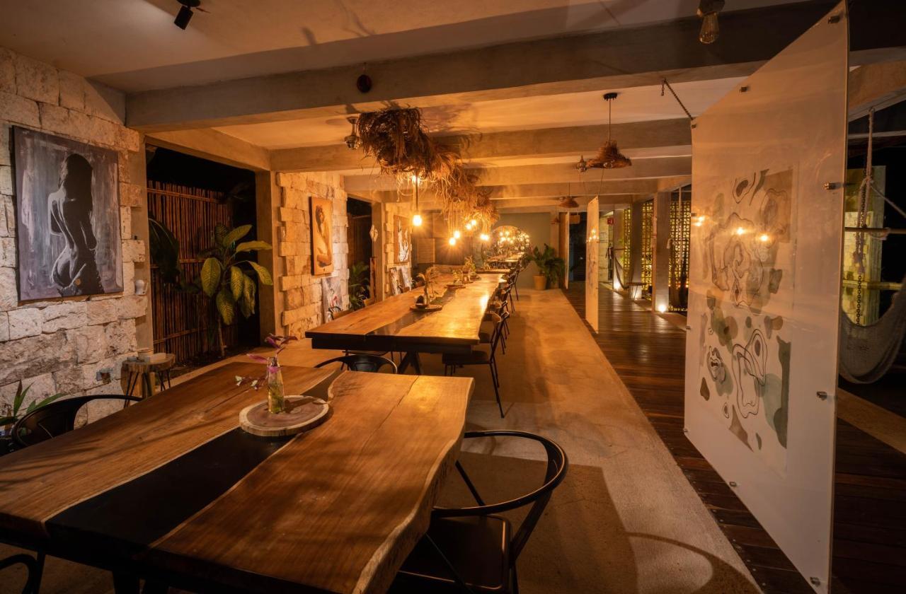 Hotel Makaabá Eco-Boutique Bacalar Exterior foto Interior of the restaurant